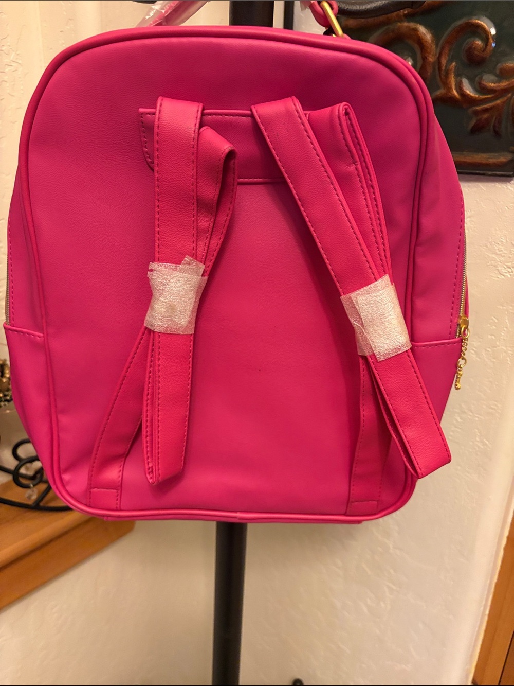 NWT Juicy Couture Hot Pink Backpack with Black Sequin Pocket - Picture 5 of 8